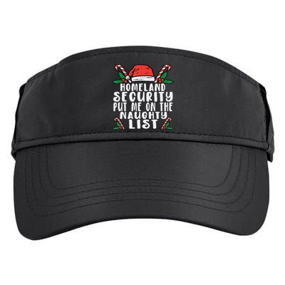 Homeland Security Naughty List Christmas Adult Drive Performance Visor