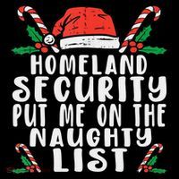 Homeland Security Naughty List Christmas Drawstring Bag