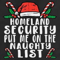 Homeland Security Naughty List Christmas 25L Jumbo Tote