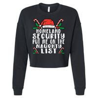 Homeland Security Naughty List Christmas Cropped Pullover Crew