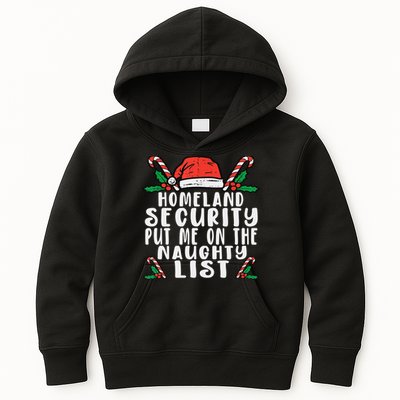 Homeland Security Naughty List Christmas Kids Hoodie