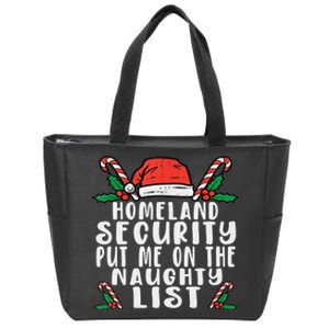 Homeland Security Naughty List Christmas Zip Tote Bag