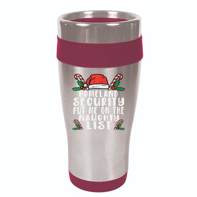Homeland Security Naughty List Christmas 16oz Travel Tumbler