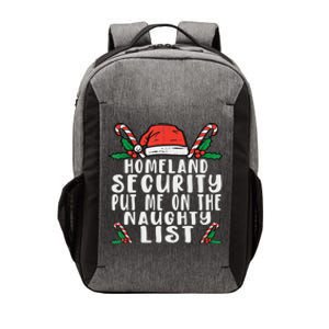 Homeland Security Naughty List Christmas Vector Backpack