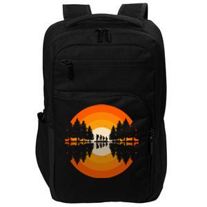 Hiker Sunset Nature Retro Gift Impact Tech Backpack