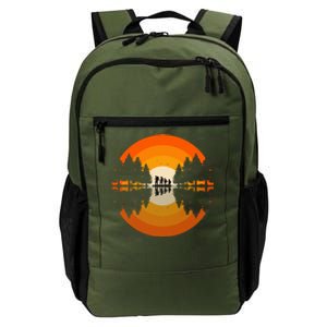 Hiker Sunset Nature Retro Gift Daily Commute Backpack