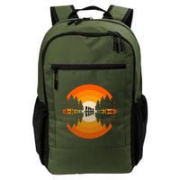 Hiker Sunset Nature Retro Gift Backpack