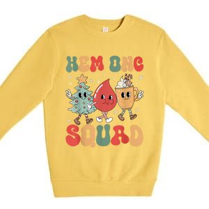 Hemonc Squad Nurse Christmas Hematology Oncology Hem Onc Premium Crewneck Sweatshirt