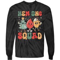 Hemonc Squad Nurse Christmas Hematology Oncology Hem Onc Tie-Dye Long Sleeve Shirt