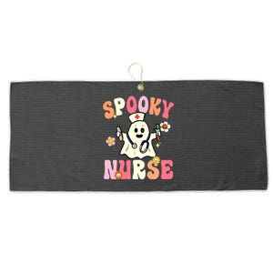 Halloween Spooky Nurse Ghost Cute Health Worker Halloween Gift Large Microfiber Waffle Golf Towel