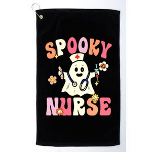 Halloween Spooky Nurse Ghost Cute Health Worker Halloween Gift Platinum Collection Golf Towel