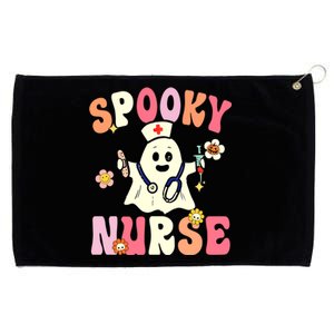 Halloween Spooky Nurse Ghost Cute Health Worker Halloween Gift Grommeted Golf Towel