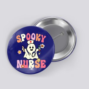 Halloween Spooky Nurse Ghost Cute Health Worker Halloween Gift Button