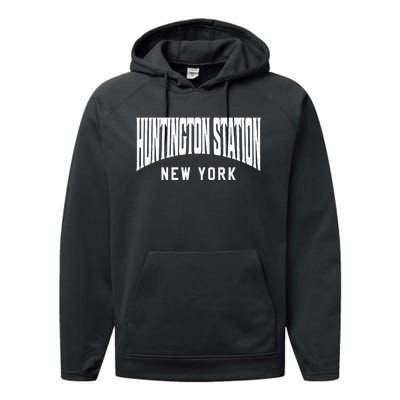 Huntington Station New York Performance Fleece Hoodie