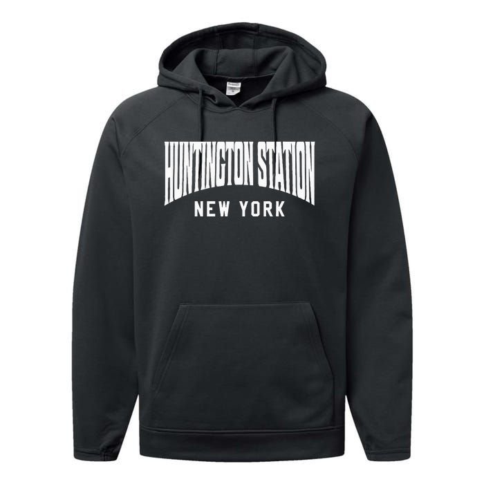 Huntington Station New York Performance Fleece Hoodie