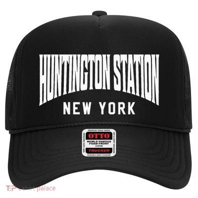Huntington Station New York High Crown Mesh Back Trucker Hat