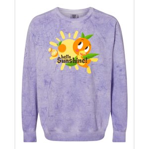 Hello Sunshine! Orange Bird (White Background) Colorblast Crewneck Sweatshirt