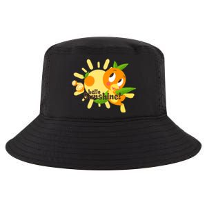 Hello Sunshine! Orange Bird (White Background) Cool Comfort Performance Bucket Hat