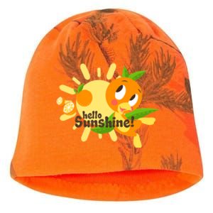 Hello Sunshine! Orange Bird (White Background) Kati - Camo Knit Beanie