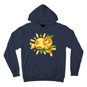 Hello Sunshine! Orange Bird (White Background) Hoodie