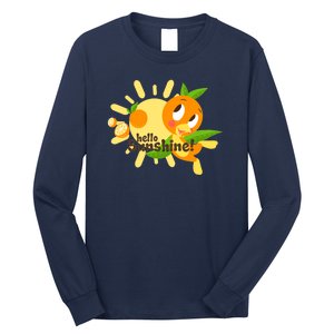 Hello Sunshine! Orange Bird (White Background) Long Sleeve Shirt