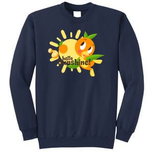 Hello Sunshine! Orange Bird (White Background) Sweatshirt