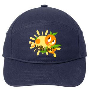 Hello Sunshine! Orange Bird (White Background) 7-Panel Snapback Hat