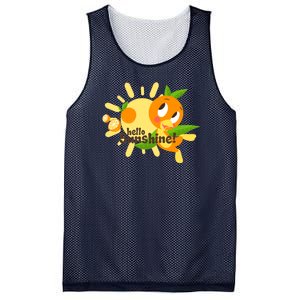 Hello Sunshine! Orange Bird (White Background) Mesh Reversible Basketball Jersey Tank