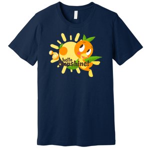 Hello Sunshine! Orange Bird (White Background) Premium T-Shirt