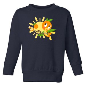 Hello Sunshine! Orange Bird (White Background) Toddler Sweatshirt