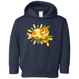 Hello Sunshine! Orange Bird (White Background) Toddler Hoodie