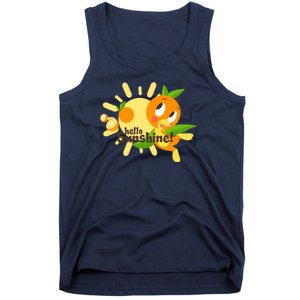 Hello Sunshine! Orange Bird (White Background) Tank Top