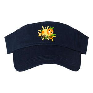 Hello Sunshine! Orange Bird (White Background) Valucap Bio-Washed Visor