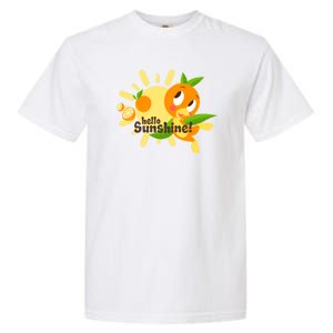 Hello Sunshine! Orange Bird (White Background) Garment-Dyed Heavyweight T-Shirt