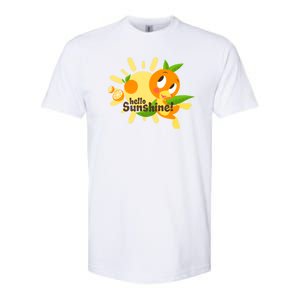 Hello Sunshine! Orange Bird (White Background) Softstyle CVC T-Shirt