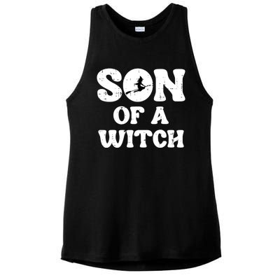 Halloween Son Of A Witch Funny Costume Family Ladies PosiCharge Tri-Blend Wicking Tank