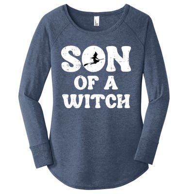 Halloween Son Of A Witch Funny Costume Family Women's Perfect Tri Tunic Long Sleeve Shirt