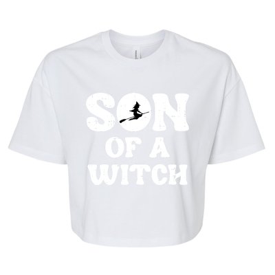 Halloween Son Of A Witch Funny Costume Family Bella+Canvas Jersey Crop Tee