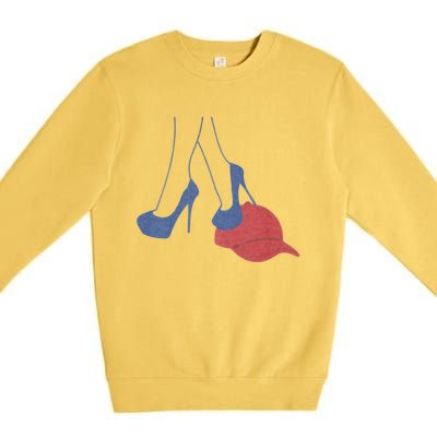 Heels Stepping On Red Maga Hat Election 2024 Premium Crewneck Sweatshirt