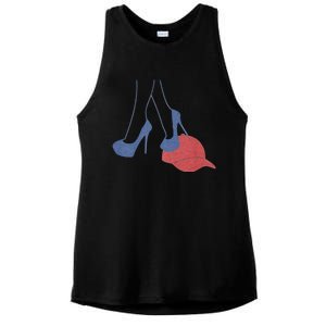 Heels Stepping On Red Maga Hat Election 2024 Ladies PosiCharge Tri-Blend Wicking Tank