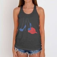 Heels Stepping On Red Maga Hat Election 2024 Women's Knotted Racerback Tank