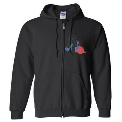 Heels Stepping On Red Maga Hat Election 2024 Full Zip Hoodie