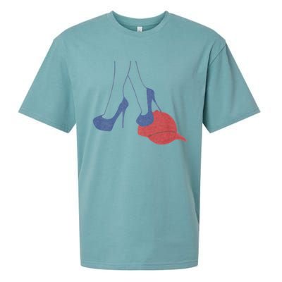 Heels Stepping On Red Maga Hat Election 2024 Sueded Cloud Jersey T-Shirt