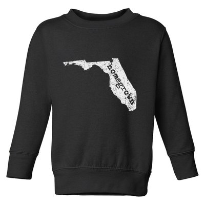 Home State Of Florida Homegrown Florida Native Gift Toddler Sweatshirt