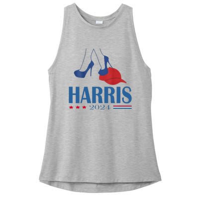 Heels Stepping On Red Maga Hat Election 2024 Ladies PosiCharge Tri-Blend Wicking Tank