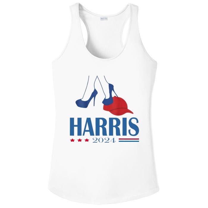 Heels Stepping On Red Maga Hat Election 2024 Ladies PosiCharge Competitor Racerback Tank