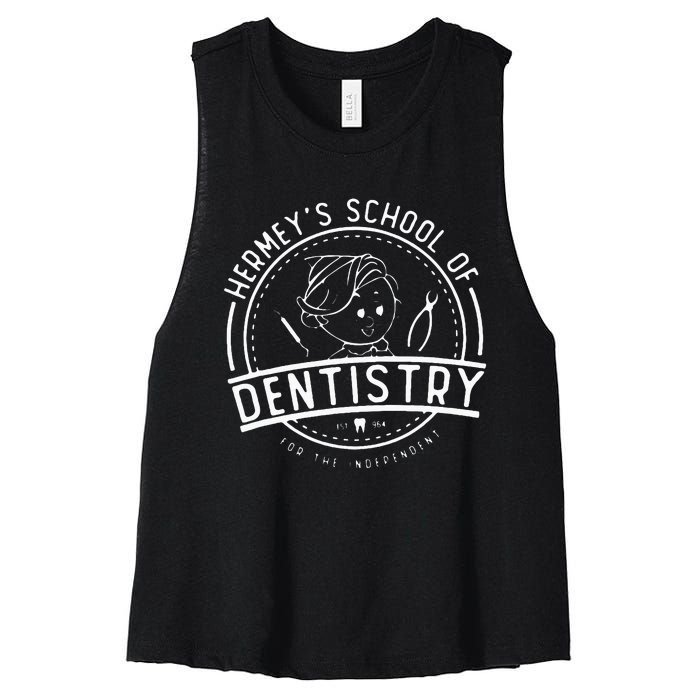 Hermey’S School Of Dentistry Christmas Dental Hygienist Women's Racerback Cropped Tank