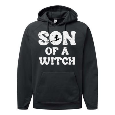 Halloween Son Of A Witch Funny Costume Family Performance Fleece Hoodie