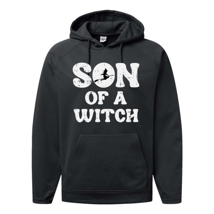 Halloween Son Of A Witch Funny Costume Family Performance Fleece Hoodie