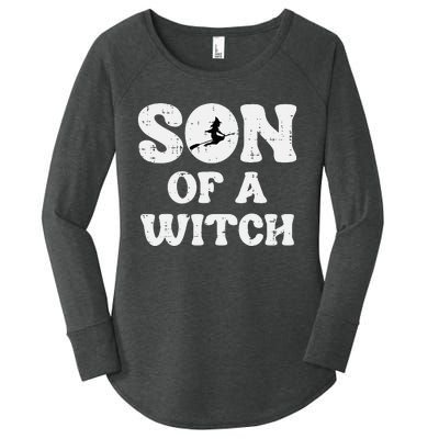 Halloween Son Of A Witch Funny Costume Family Women's Perfect Tri Tunic Long Sleeve Shirt